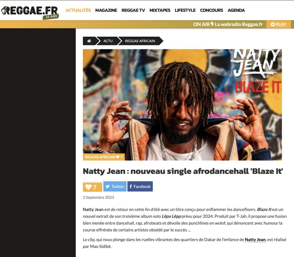 Natty Jean - Reggae.fr